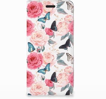 B2Ctelecom Nokia 3.1 (2018) Uniek Standcase Hoesje Butterfly Roses