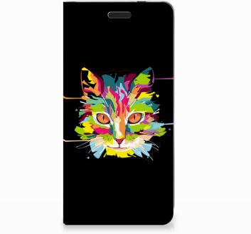 B2Ctelecom Nokia 3.1 (2018) Uniek Standcase Hoesje Cat Color