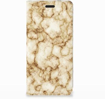 B2Ctelecom Nokia 3.1 (2018) Uniek Standcase Hoesje Marmer Goud