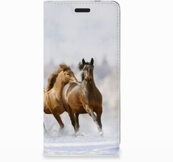 B2Ctelecom Nokia 3.1 (2018) Uniek Standcase Hoesje Paarden