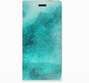 B2Ctelecom Nokia 3.1 (2018) Uniek Standcase Hoesje Painting Blue