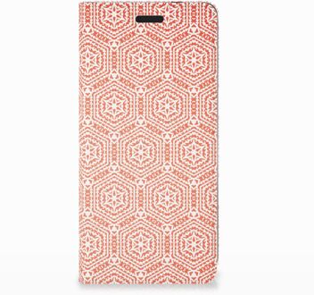 B2Ctelecom Nokia 3.1 (2018) Uniek Standcase Hoesje Pattern Orange