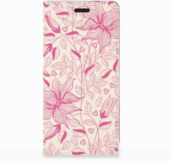 B2Ctelecom Nokia 3.1 (2018) Uniek Standcase Hoesje Pink Flowers