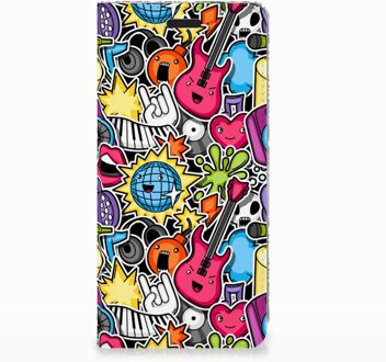 B2Ctelecom Nokia 3.1 (2018) Uniek Standcase Hoesje Punk Rock