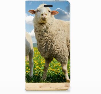 B2Ctelecom Nokia 3.1 (2018) Uniek Standcase Hoesje Schaap en Lammetje