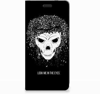 B2Ctelecom Nokia 3.1 (2018) Uniek Standcase Hoesje Skull Hair