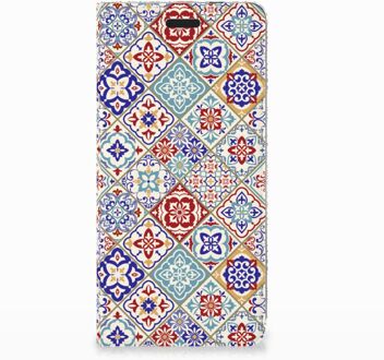 B2Ctelecom Nokia 3.1 (2018) Uniek Standcase Hoesje Tiles Color