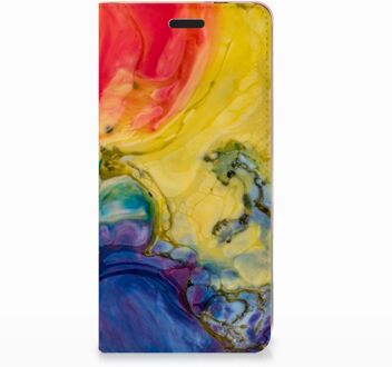 B2Ctelecom Nokia 3.1 (2018) Uniek Standcase Hoesje Watercolor Dark