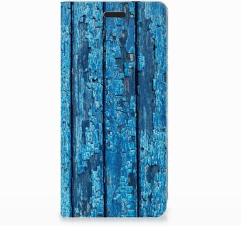 B2Ctelecom Nokia 3.1 (2018) Uniek Standcase Hoesje Wood Blue