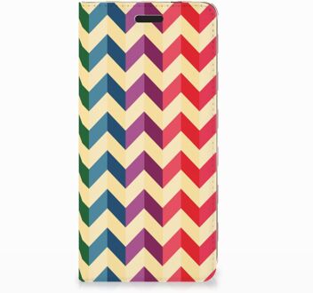 B2Ctelecom Nokia 3.1 (2018) Uniek Standcase Hoesje Zigzag Color