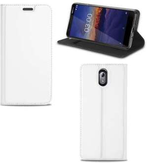 B2Ctelecom Nokia 3.1 Stand Case Hoesje Wit met Pashouder