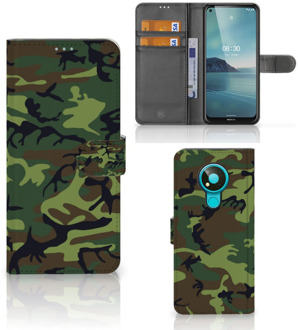 B2Ctelecom Nokia 3.4 Portemonnee hoesje Army Dark