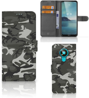 B2Ctelecom Nokia 3.4 Telefoon Hoesje Cadeau voor hem Army Light