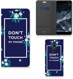 B2Ctelecom Nokia 5.1 (2018) Design Case Flowers Blue DTMP