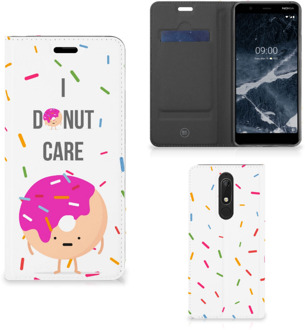 B2Ctelecom Nokia 5.1 (2018) Flip Style Cover Donut Roze