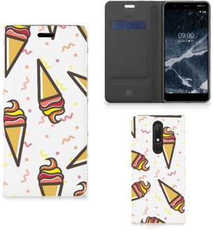 B2Ctelecom Nokia 5.1 (2018) Flip Style Cover Icecream