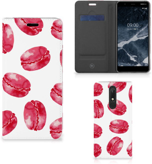 B2Ctelecom Nokia 5.1 (2018) Flip Style Cover Pink Macarons