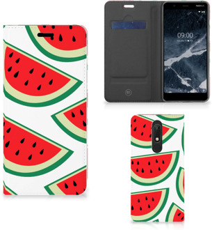 B2Ctelecom Nokia 5.1 (2018) Flip Style Cover Watermelons