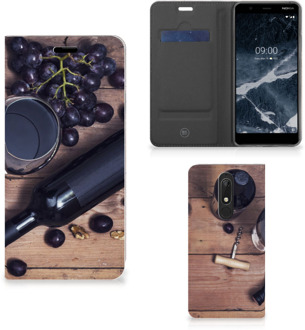 B2Ctelecom Nokia 5.1 (2018) Flip Style Cover Wijn