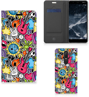 B2Ctelecom Nokia 5.1 (2018) Hippe Standcase Punk Rock