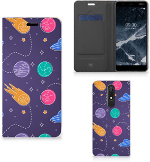 B2Ctelecom Nokia 5.1 (2018) Hippe Standcase Space