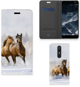 B2Ctelecom Nokia 5.1 (2018) Hoesje maken Paarden