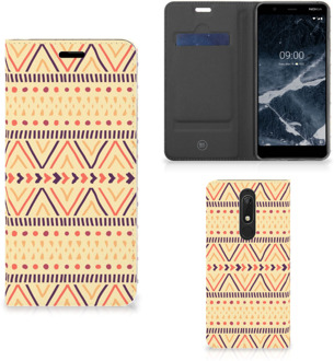 B2Ctelecom Nokia 5.1 (2018) Hoesje met Magneet Aztec Yellow