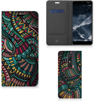 B2Ctelecom Nokia 5.1 (2018) Hoesje met Magneet Aztec