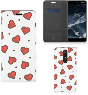 B2Ctelecom Nokia 5.1 (2018) Hoesje met Magneet Hearts