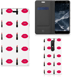 B2Ctelecom Nokia 5.1 (2018) Hoesje met Magneet Lipstick Kiss