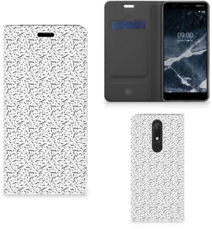 B2Ctelecom Nokia 5.1 (2018) Hoesje met Magneet Stripes Dots