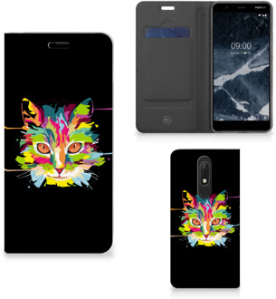 B2Ctelecom Nokia 5.1 (2018) Magnet Case Cat Color