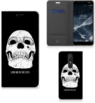 B2Ctelecom Nokia 5.1 (2018) Mobiel BookCase Skull Eyes