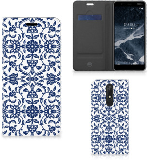 B2Ctelecom Nokia 5.1 (2018) Smart Cover Flower Blue