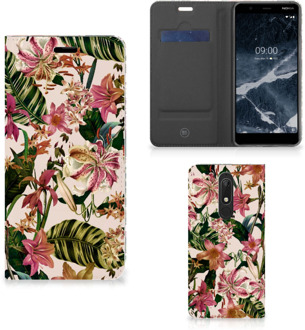 B2Ctelecom Nokia 5.1 (2018) Smart Cover Flowers