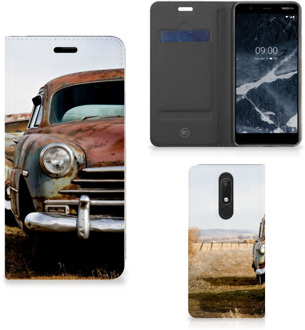 B2Ctelecom Nokia 5.1 (2018) Stand Case Vintage Auto