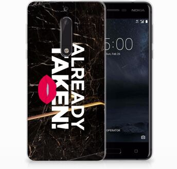 B2Ctelecom Nokia 5 TPU Hoesje Design Already Taken Black