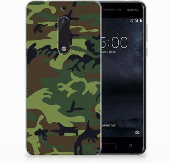 B2Ctelecom Nokia 5 TPU Hoesje Design Army Dark