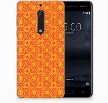 B2Ctelecom Nokia 5 TPU Hoesje Design Batik Orange