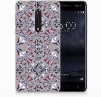 B2Ctelecom Nokia 5 TPU Hoesje Design Flower Tiles