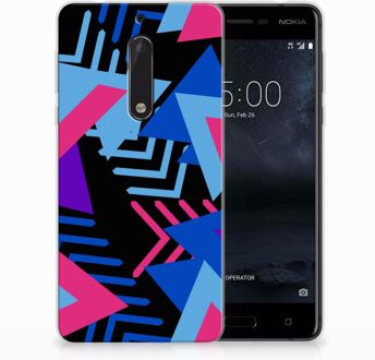 B2Ctelecom Nokia 5 TPU Hoesje Design Funky Triangle