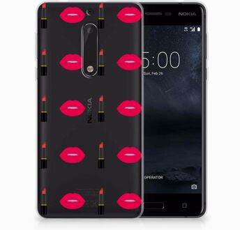 B2Ctelecom Nokia 5 TPU Hoesje Design Lipstick Kiss