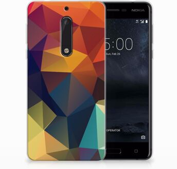 B2Ctelecom Nokia 5 TPU Hoesje Design Polygon Color