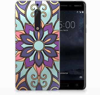 B2Ctelecom Nokia 5 TPU Hoesje Design Purple Flower