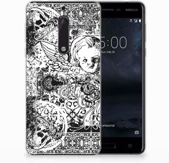 B2Ctelecom Nokia 5 TPU Hoesje Design Skulls Angel