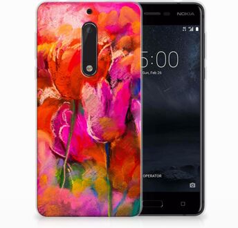 B2Ctelecom Nokia 5 TPU Hoesje Design Tulpen