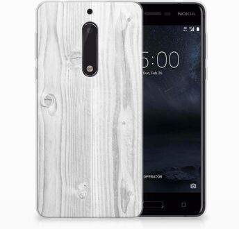 B2Ctelecom Nokia 5 TPU Hoesje Design White Wood