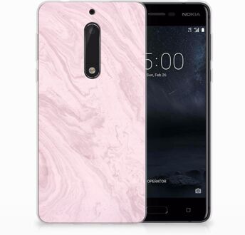 B2Ctelecom Nokia 5 TPU Hoesje Marble Pink