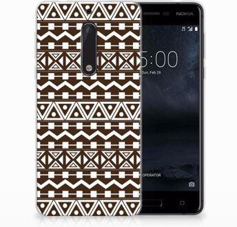 B2Ctelecom Nokia 5 Uniek TPU Hoesje Aztec Brown