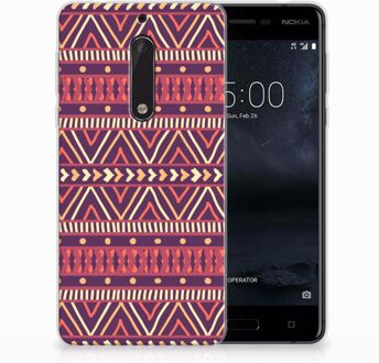 B2Ctelecom Nokia 5 Uniek TPU Hoesje Aztec Purple